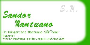 sandor mantuano business card